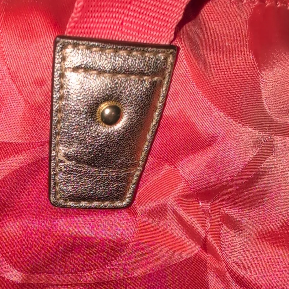 Coach Getaway Nylon Sig Packable Weekender Tote - Coral Pink - Picture 3 of 16